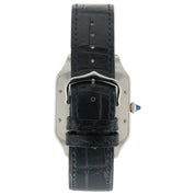 Cartier Santos Dumont Silver Dial Steel 46x33mm Manual Wind Mens Watch WSSA0032