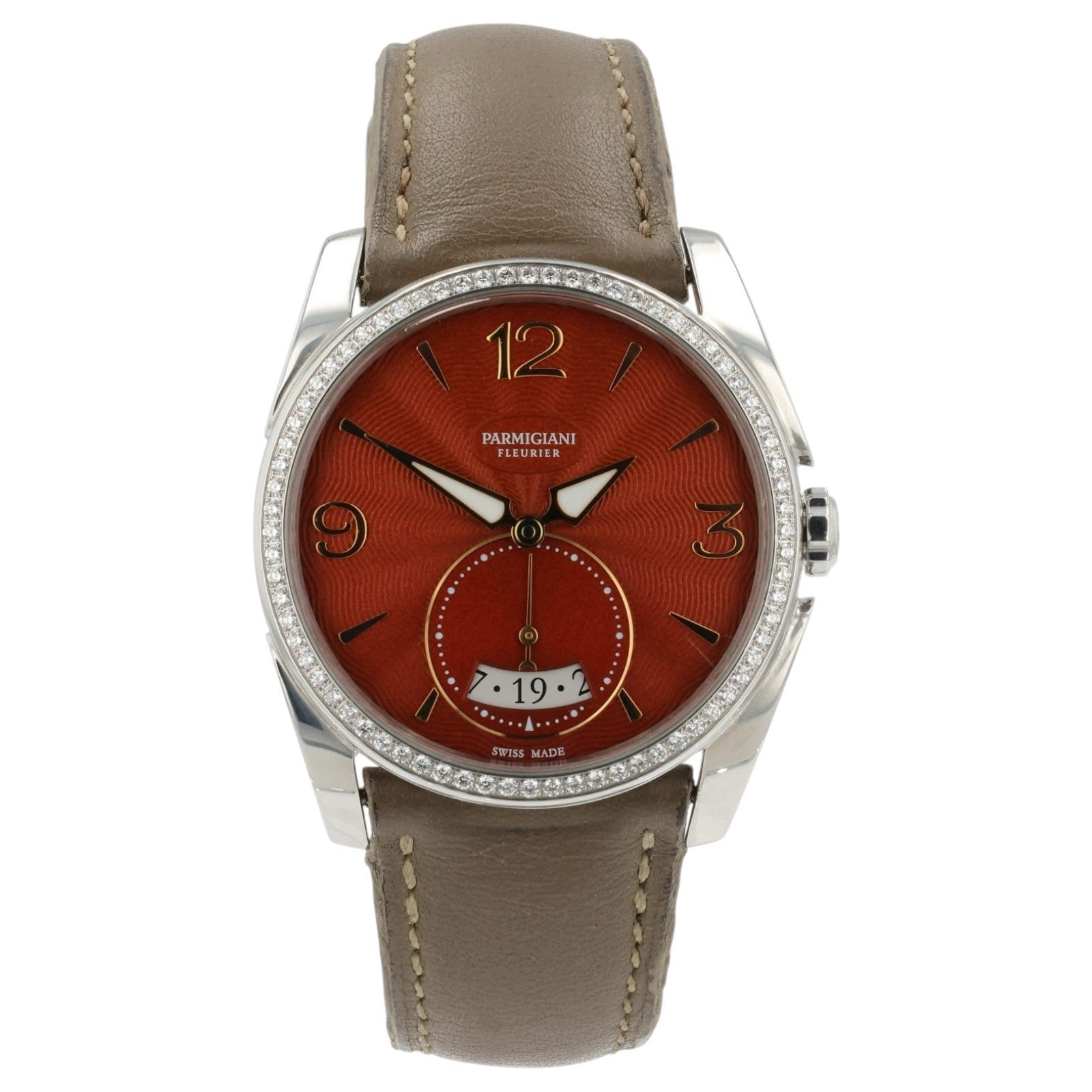 Parmigiani Fleurier Red Dial Stainless Steel 33mm Automatic Women's Watch PFC273