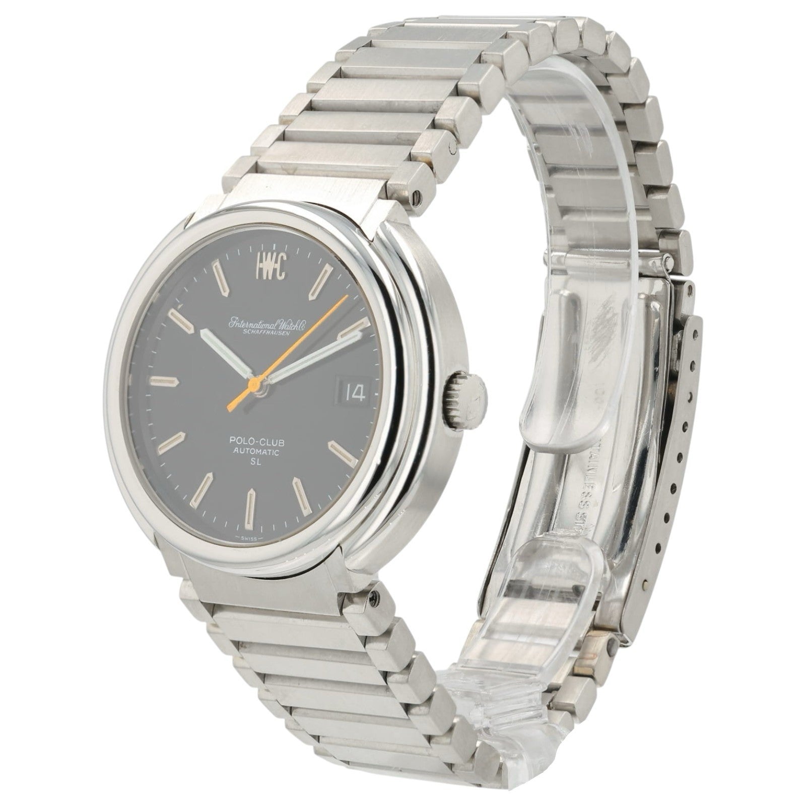 IWC Polo-Club Black Dial Stainless Steel 38x40mm Automatic Movement Men's Watch
