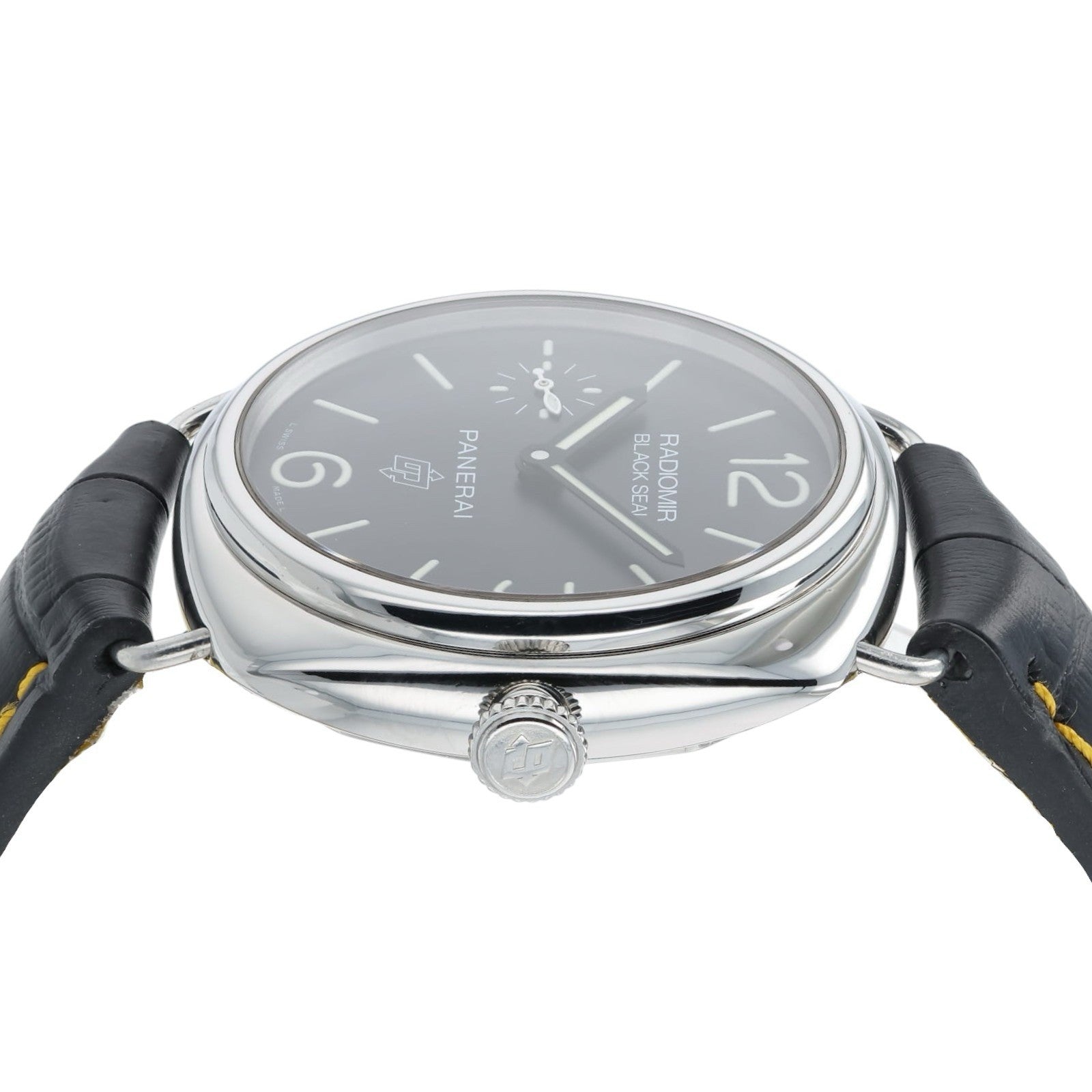 Panerai Radiomir Black Dial Stainless Steel 45mm Manual Wind Mens Watch PAM00380