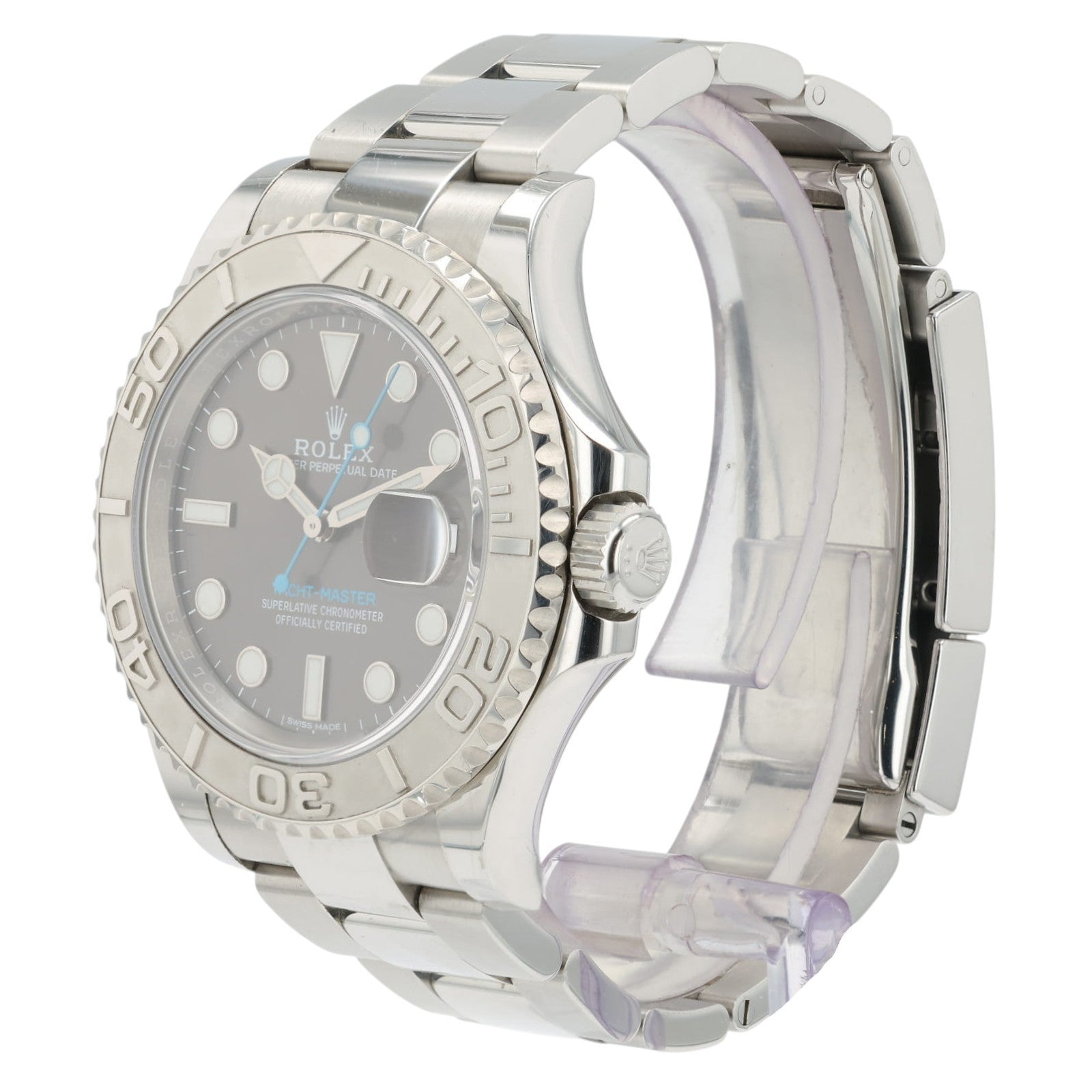 Rolex Yacht-Master Gray Dial Stainless Steel Platinum Bezel 40mm Automatic 11662