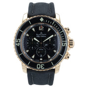 Blancpain Fifty Fathoms 18k Rose Gold Black Dial 45mm Automatic Mens Watch 5085F