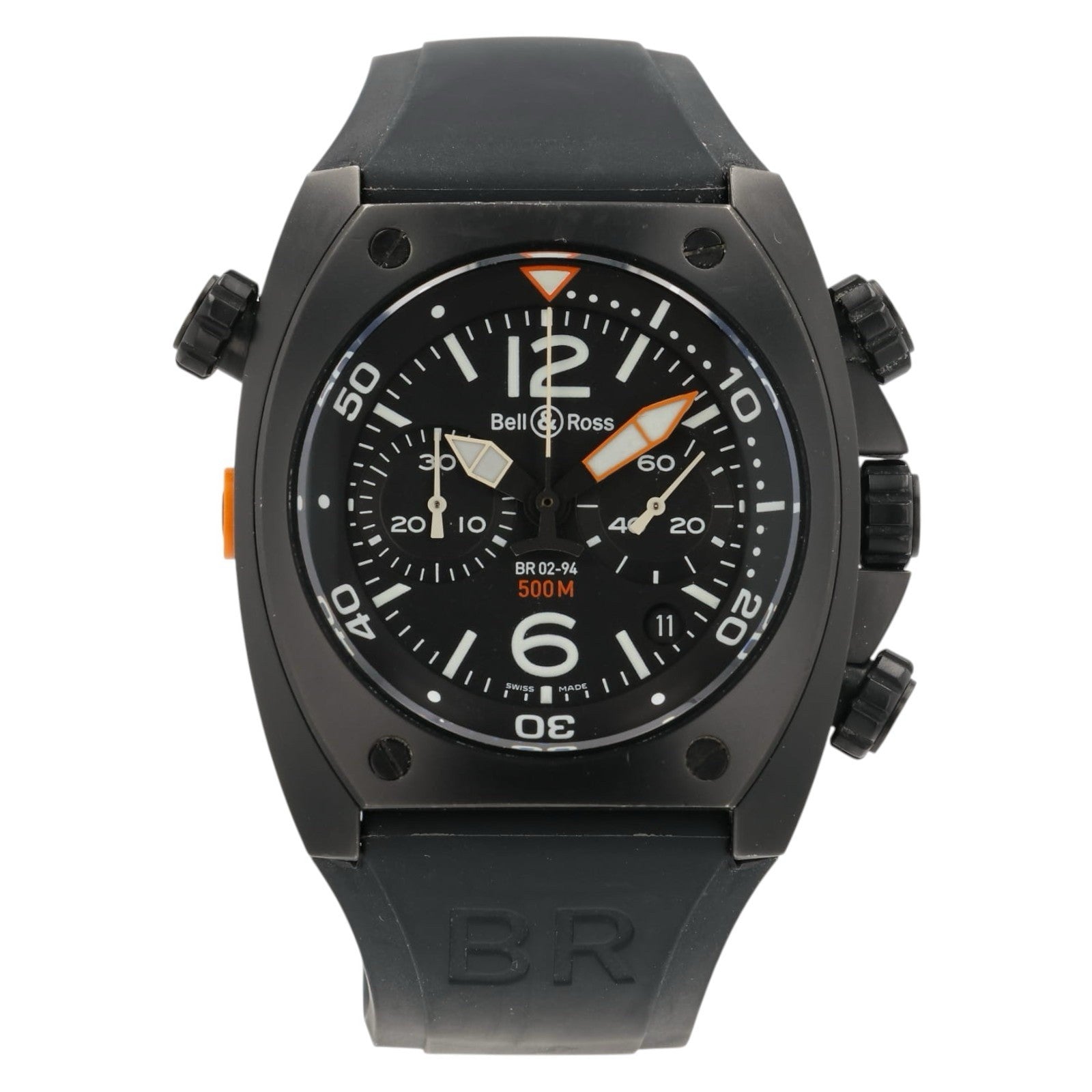 Bell & Ross BR02 Black Dial Stainless Steel 44mm Automatic Men’s Watch BR02-94