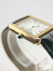 Cartier Tank Solo 18k Yellow Gold and Steel Ladies 24mm Watch Quartz 3168