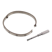 Cartier Love Bracelet Solid 18K White Gold Size 20cm Authentic W/ Box & Receipt