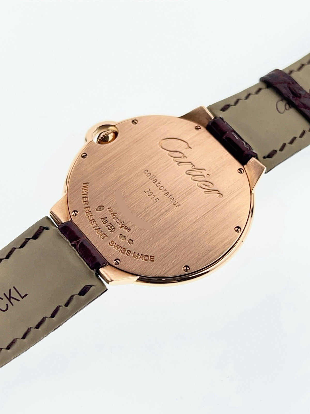 Rose Gold Grey Cartier Ballon Bleu de Cartier WGBB0020