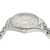 Rolex Datejust Silver Tapestry Dial Stainless Steel 36mm Automatic Men’s 16030