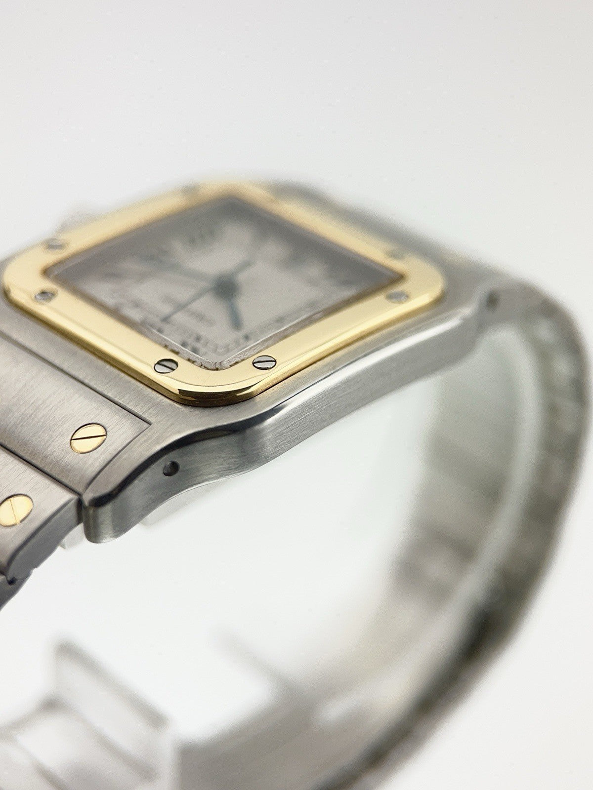 Cartier Santos Galbee Gold & Steel Off White Dial Quartz Unisex Watch 187901