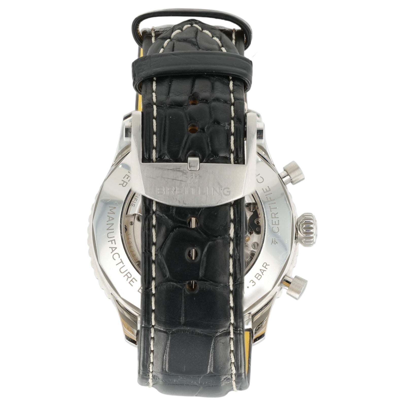 Breitling Navitimer Chronograph B01 Black Dial Steel 46mm Auto Mens AB0137