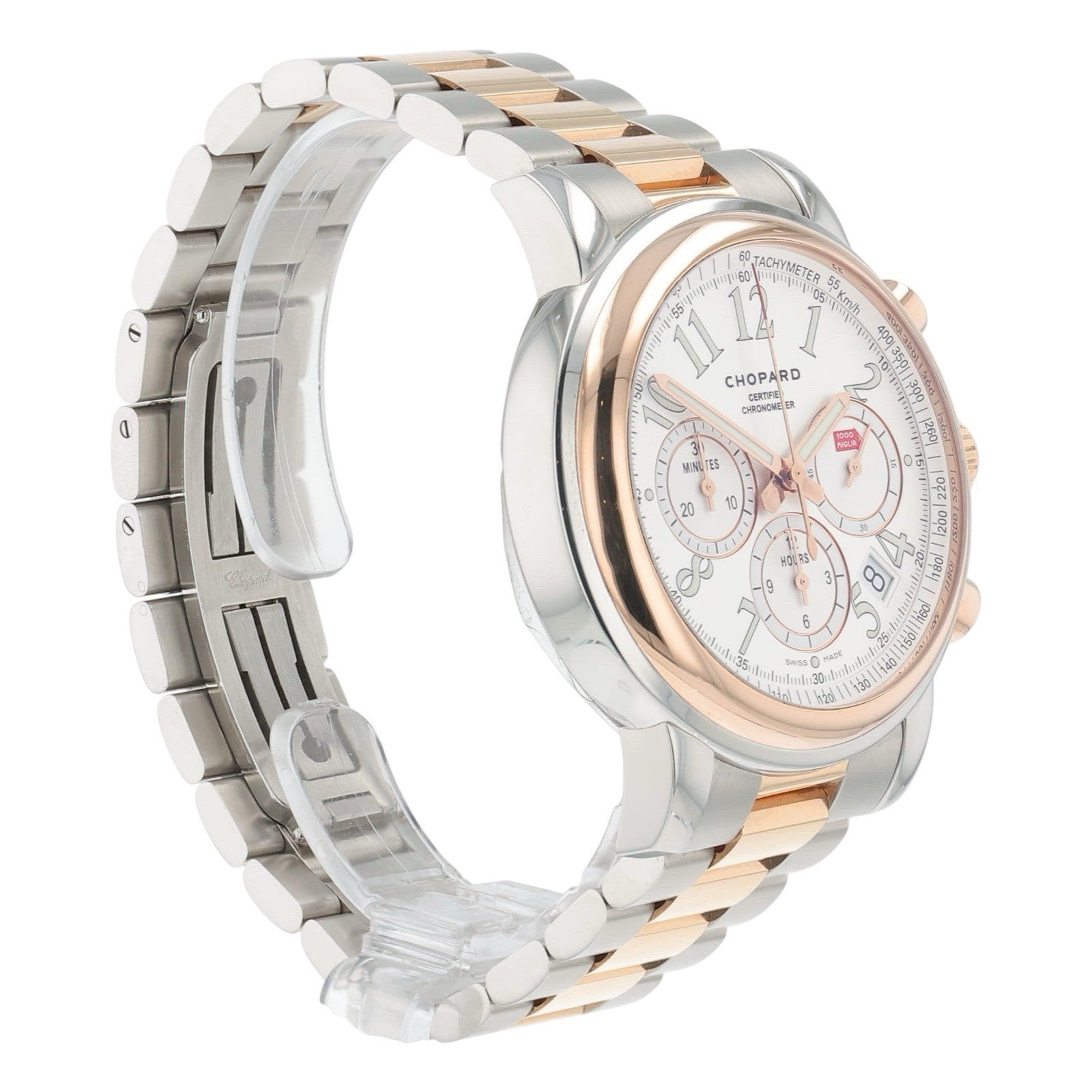 Chopard Mille Miglia 18k Rose Gold & Steel Silver Dial 42mm Automatic 15811-6001