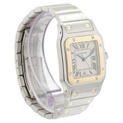 Cartier Santos Galbee Silver Dial Gold & Steel 29mm Quartz Unisex Watch 1566