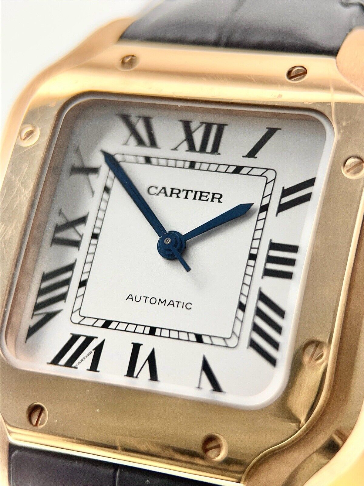 Cartier Santos 18k Rose Gold 35mm Automatic Men’s Watch WGSA0012