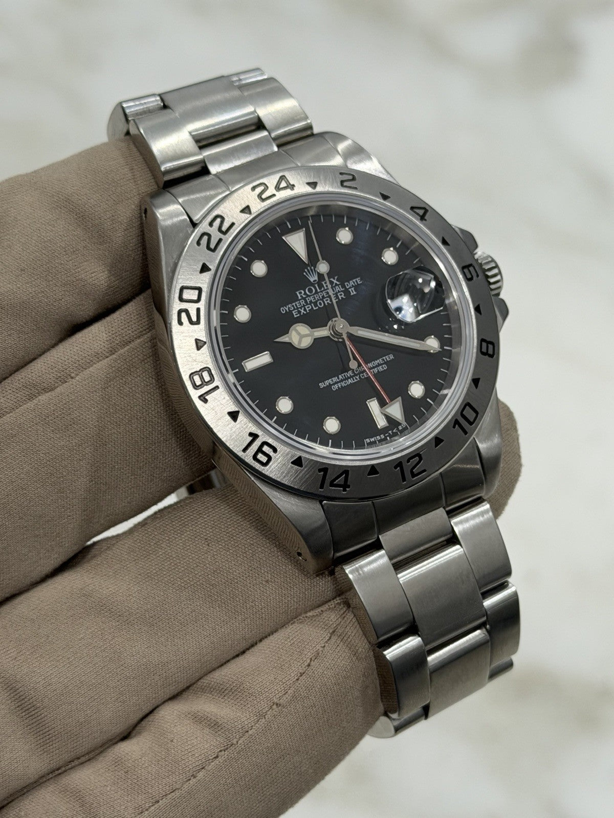 Rolex Explorer II Stainless Steel Black Dial 40mm Automatic Men's Watch 16570