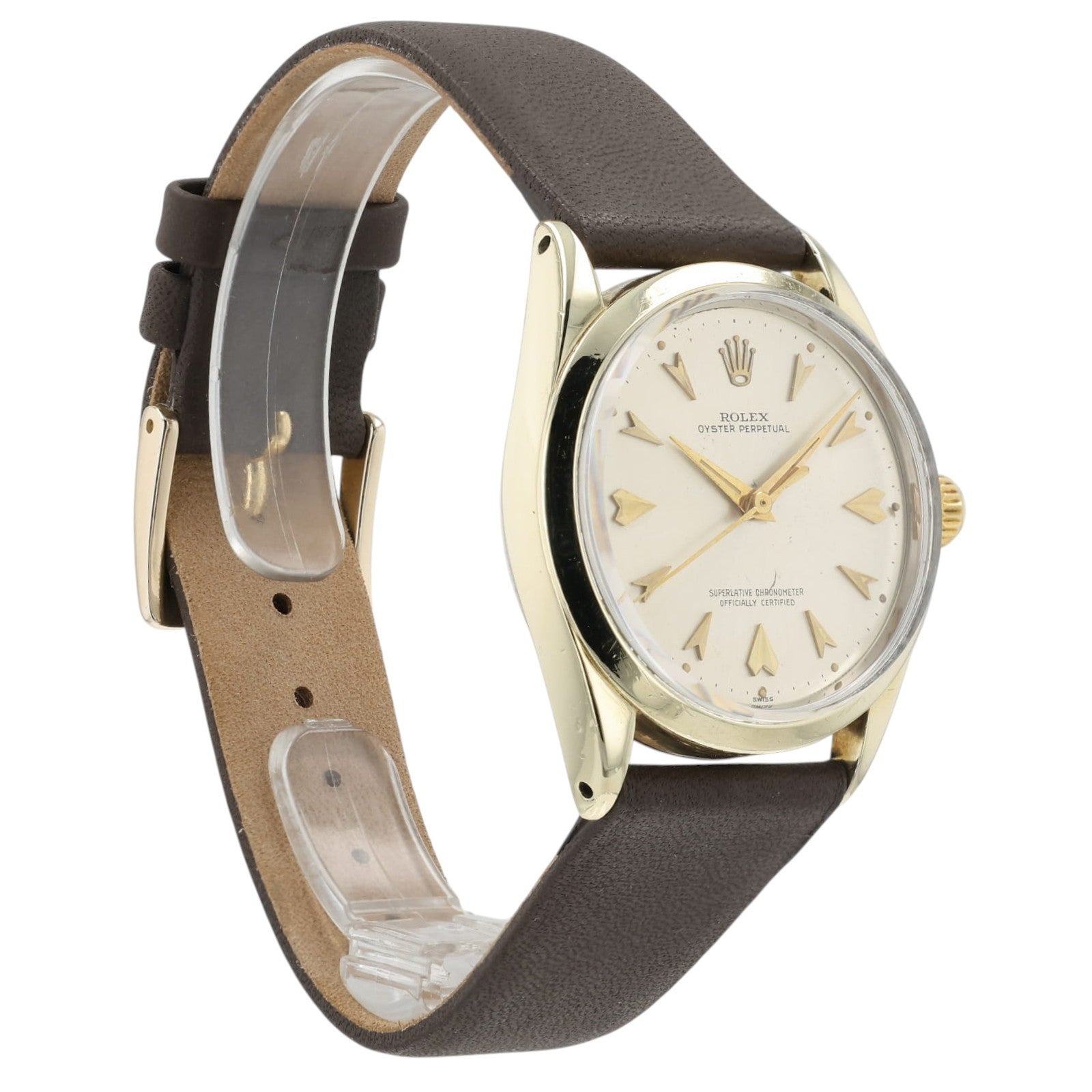 Rolex Oyster Perpetual Silver Dial Steel and Gold 34mm Automatic Mens Watch 1024