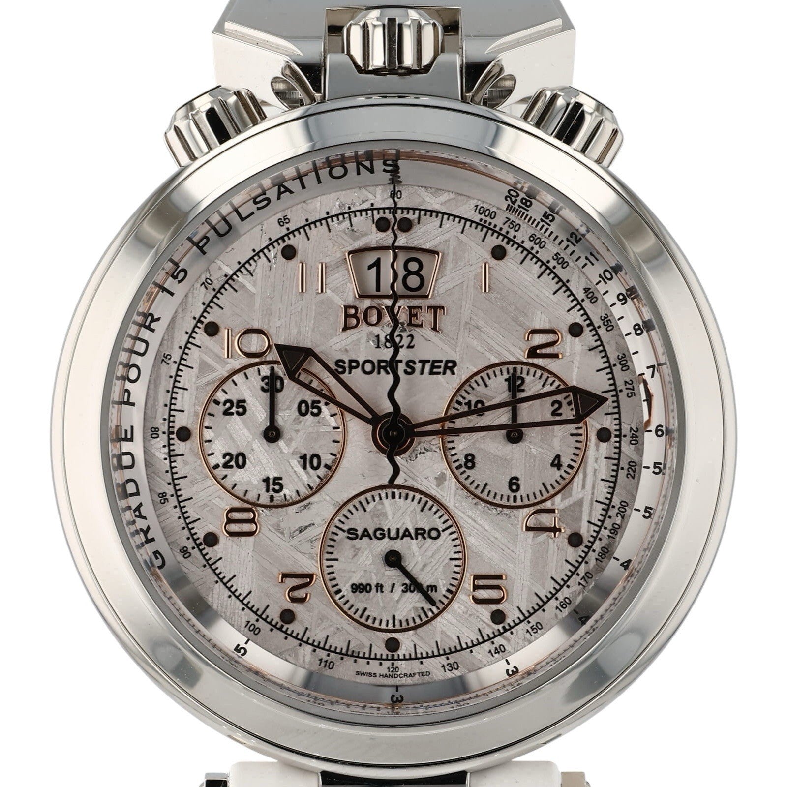NEW 2025 Bovet Sportster Steel Meterorite Dial 46mm Automatic Mens SP0401-MA