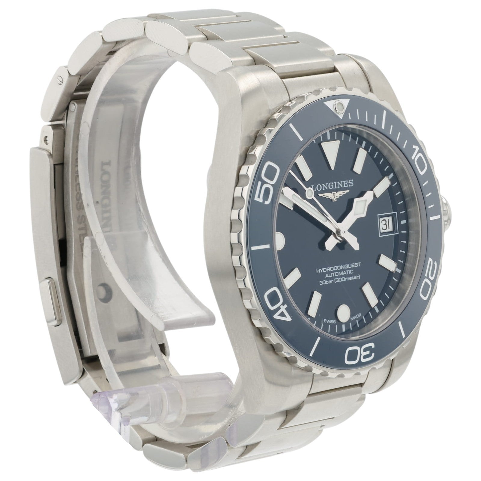 Longines Hydroconquest Blue Dial Stainless Steel 39mm Automatic Mens L3.779.4