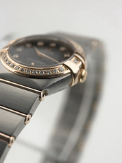 Omega Constellation Rose Gold & Steel Brown Dial 24mm Quartz 123.25.24.60.63.001