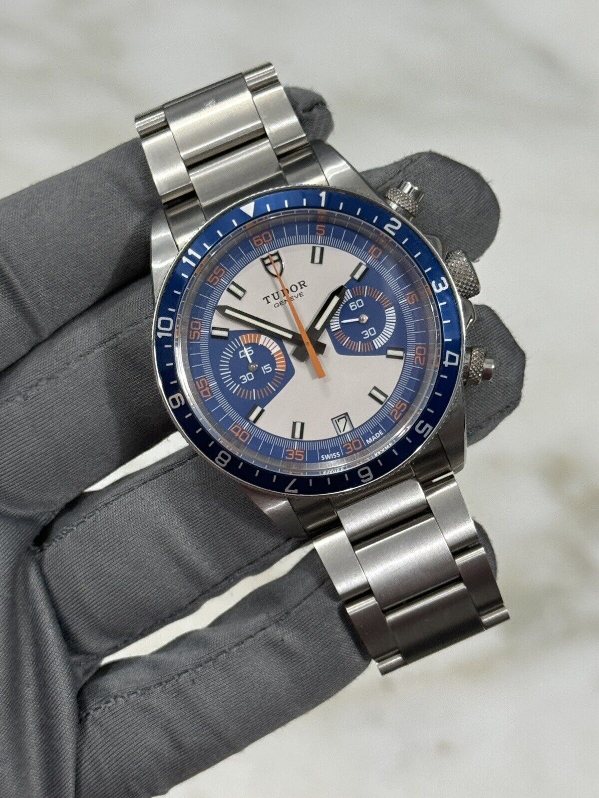 2014 Tudor Heritage Chronograph Blue Steel 42mm Automatic Men’s Watch 70330B