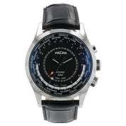 Vulcain Aviator Cricket GMT Steel Black Dial 42mm Manual Wind Watch 100135.2