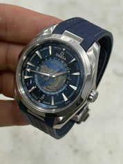 Omega Seamaster Aqua Terra Worldtimer Steel Blue Dial Auto 220.12.43.22.03.001