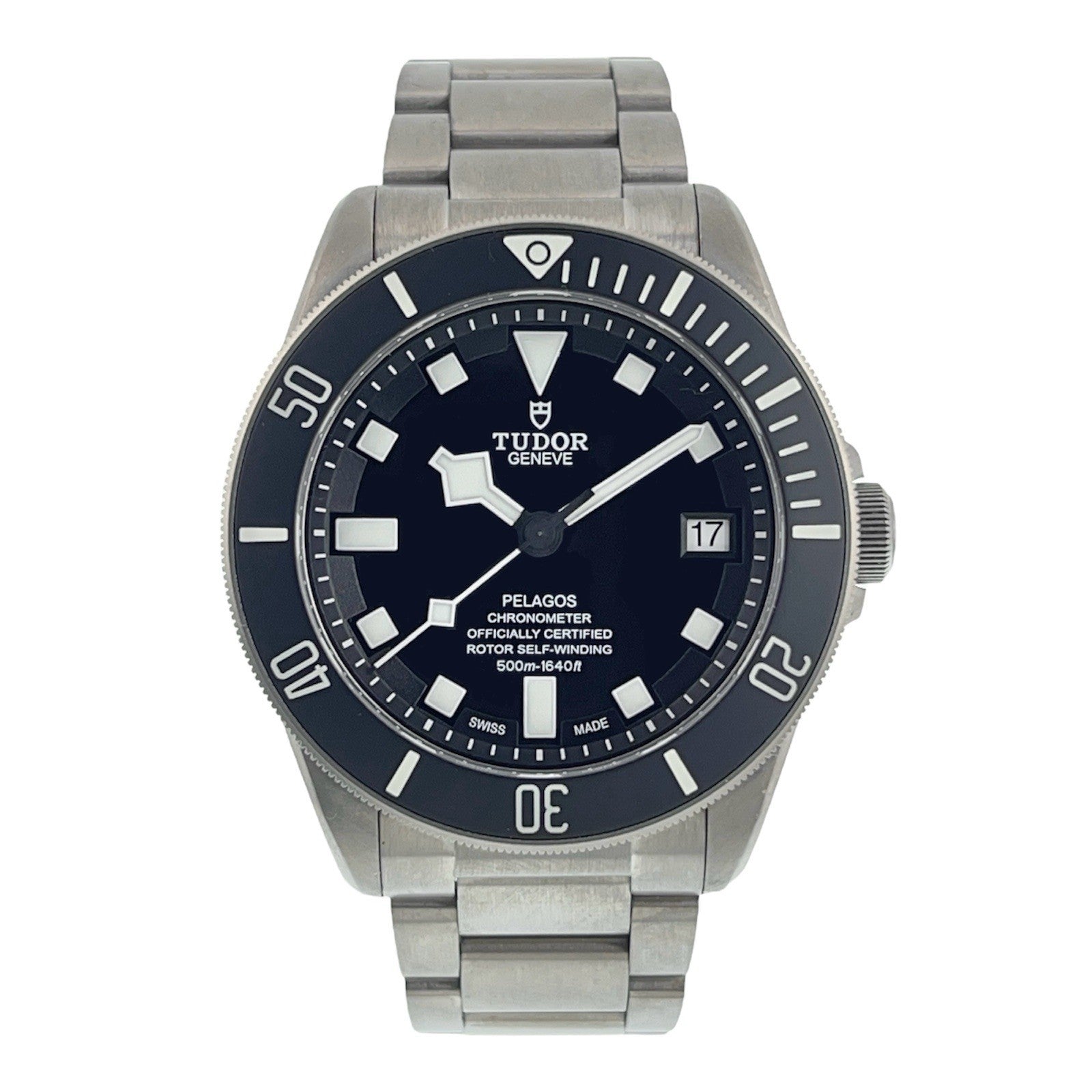 Tudor Pelagos Date Titanium Black Dial 42mm Auto Mens Watch 25600TN