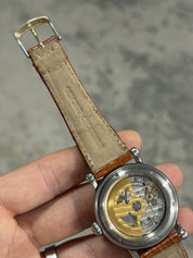 Chronoswiss Delphis CH1423 Jumping Hour Retrograde Silver SS Watch - FOR PARTS