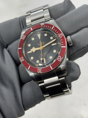 2014 Tudor Black Bay Smiley Stainless Steel Red 41mm Automatic Watch 79220R