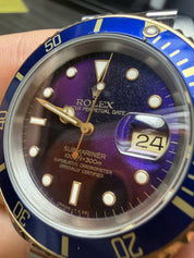 Rolex Submariner Date Gold & Steel Blue/Purple Dial 40mm Automatic Men’s 16613