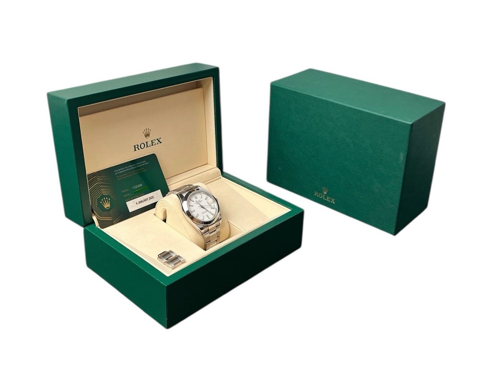 2025 Rolex Datejust 41 Stainless Steel White Dial 41mm Auto Men's Watch 126300