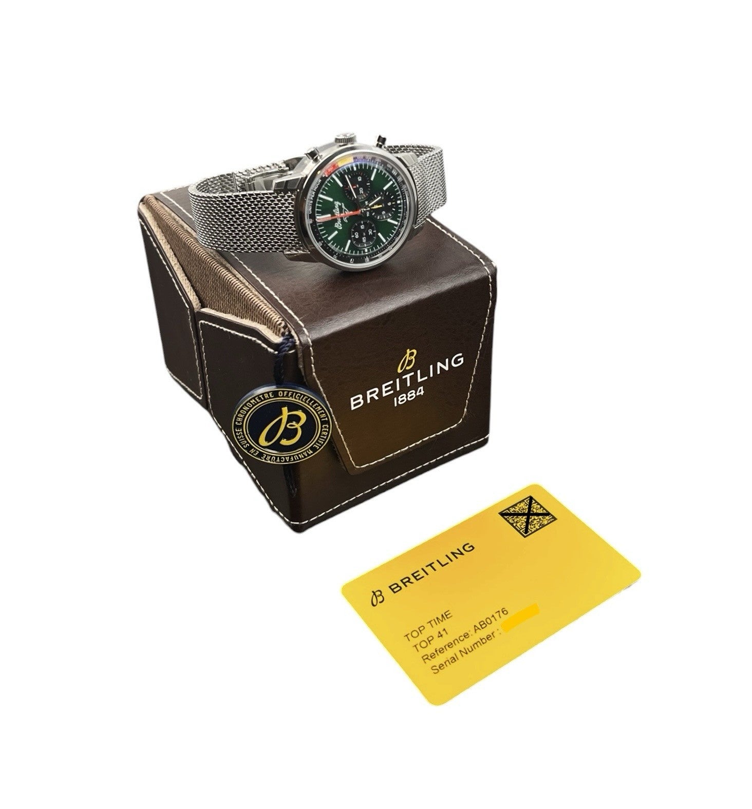 NEW 2026 Breitling Top Time Mustang Green Dial Steel 41mm Automatic Men’s Watch