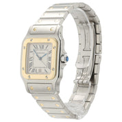 Cartier Santos Galbee Silver Dial 18k Yellow Gold & Steel 29mm Watch W20011C4