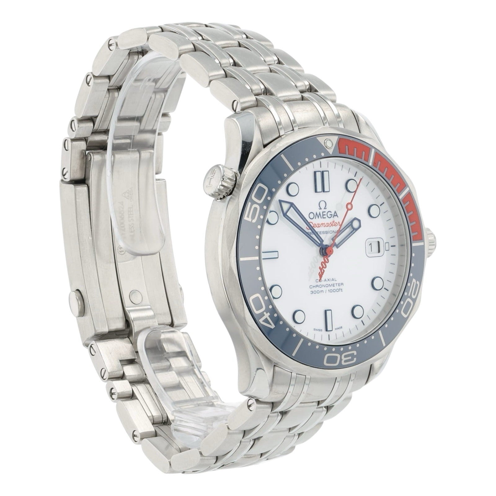 Omega Seamaster White Dial Steel 41mm Automatic Mens Watch 212.32.41.20.04.001