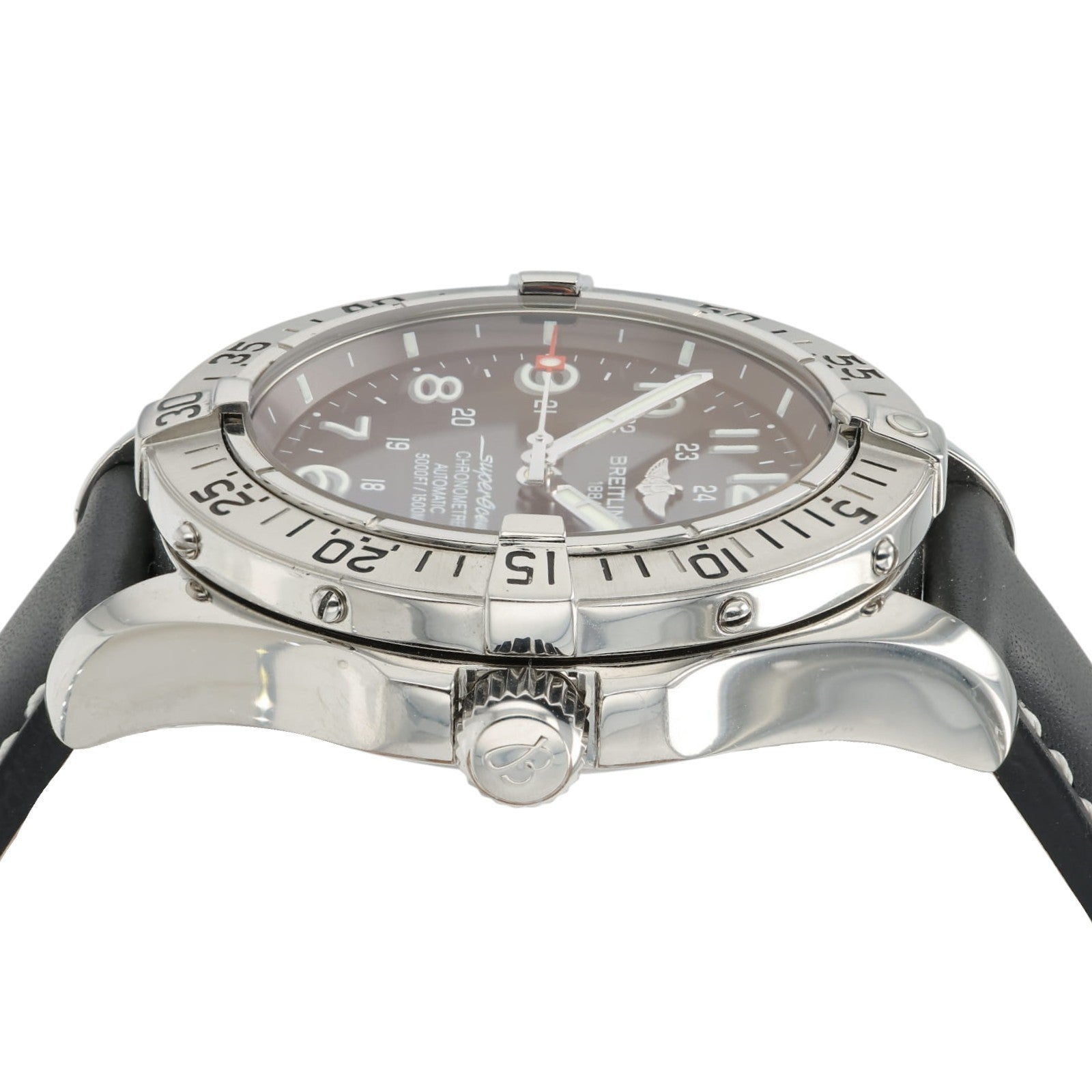 Breitling Superocean Black Dial Stainless Steel 42mm Automatic Mens A17360