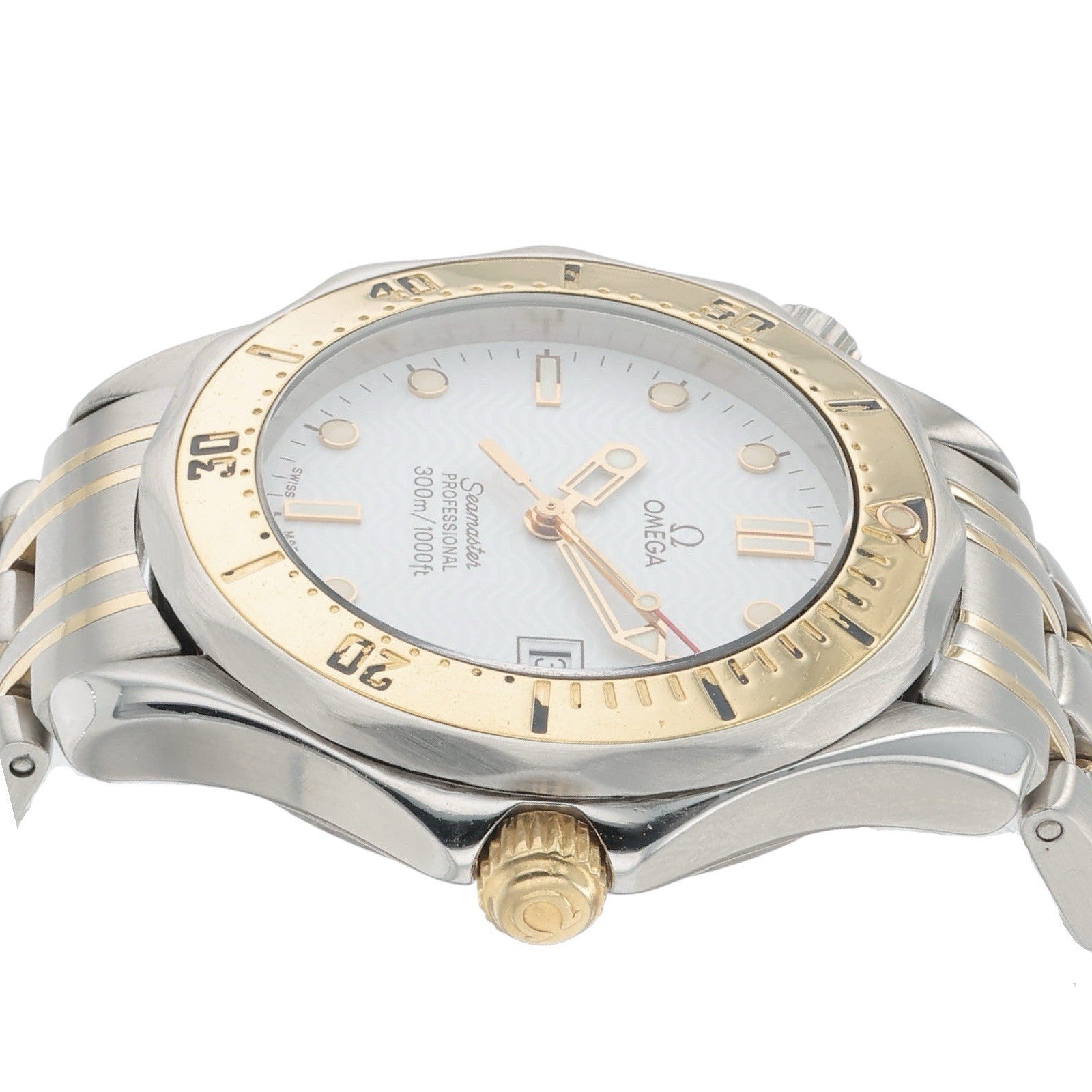 Omega Seamaster Diver Steel & Gold White Dial 36mm Quartz Men’s Watch 2362.20