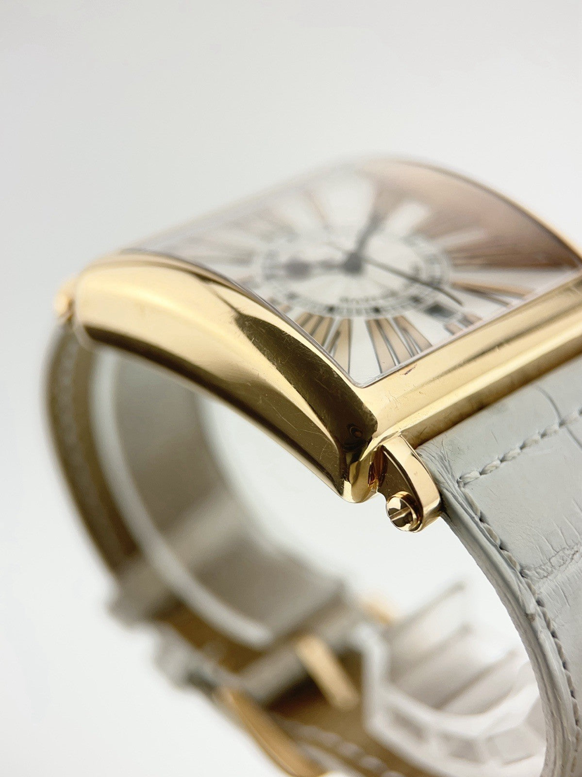 Franck Muller 18k Rose Gold Square Silver Dial 6000H