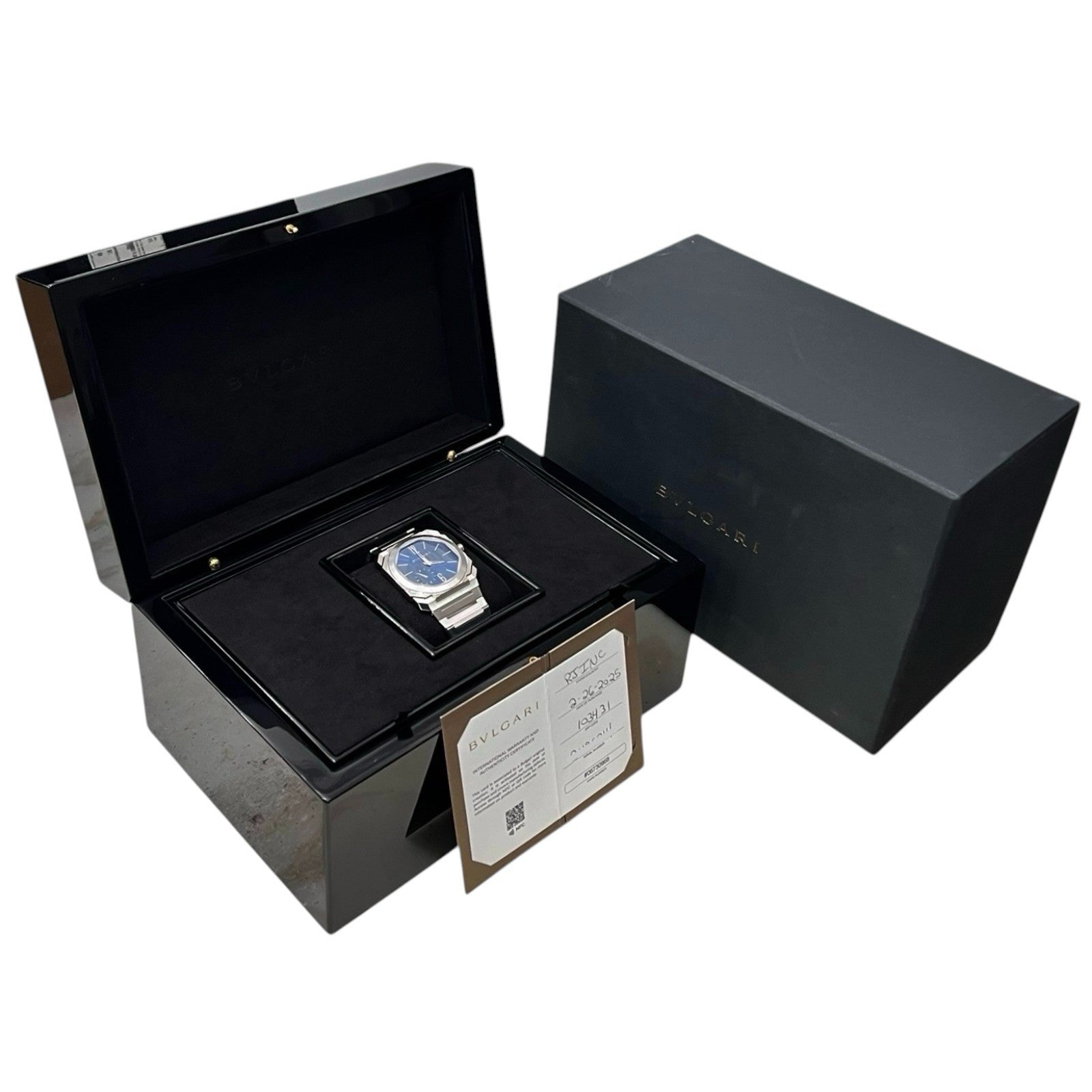 Bulgari Octo Finissimo Stainless Steel Blue Dial 40mm Automatic Mens Watch BGO40