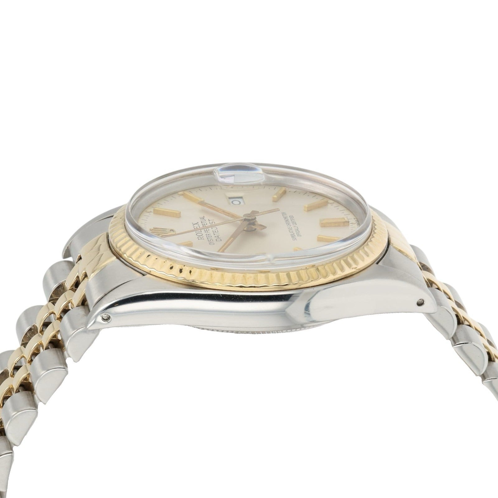 Rolex Two-Tone Datejust Silver Dial Gold & Steel 36mm Automatic Mens 16013