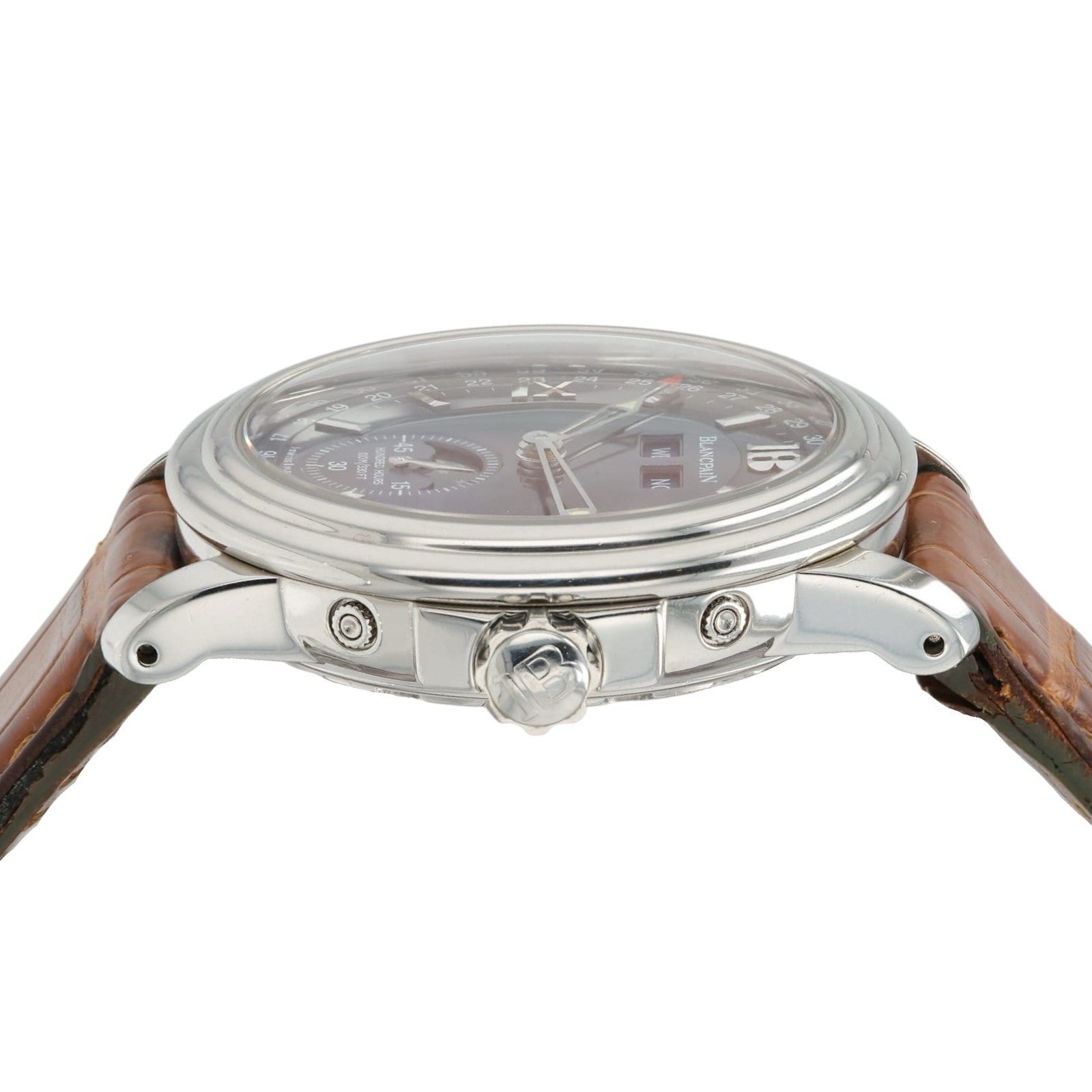 Blancpain Leman Triple Calendar Moonphase Blue Dial Steel 38mm Automatic 2763