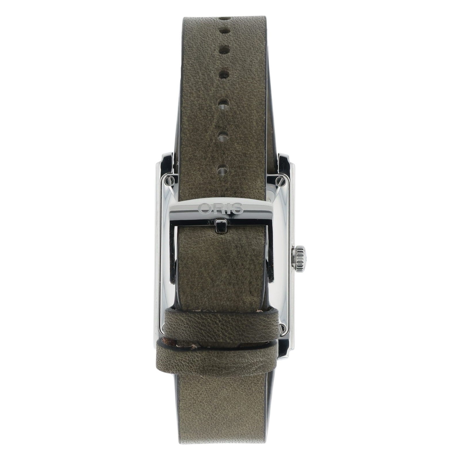 Oris Rectangular Stainless Steel Green Dial 25x38mm Automatic Mens Watch 7783