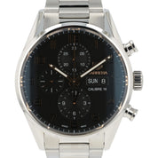 Tag Heuer Carrera Calibre Black Dial Stainless Steel 43mm Automatic Mens CV2A1AB