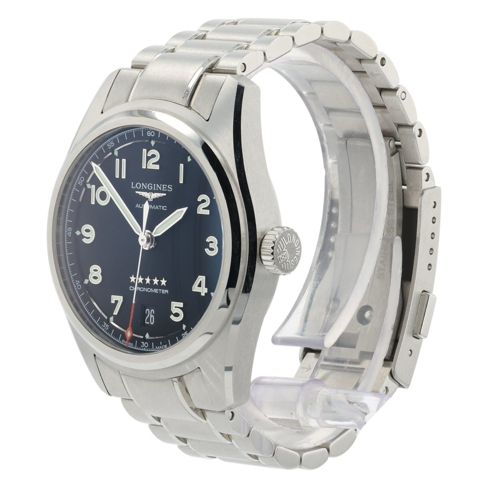 Longines Spirit Black Dial Stainless Steel 37mm Automatic Men’s Watch L3.410.4