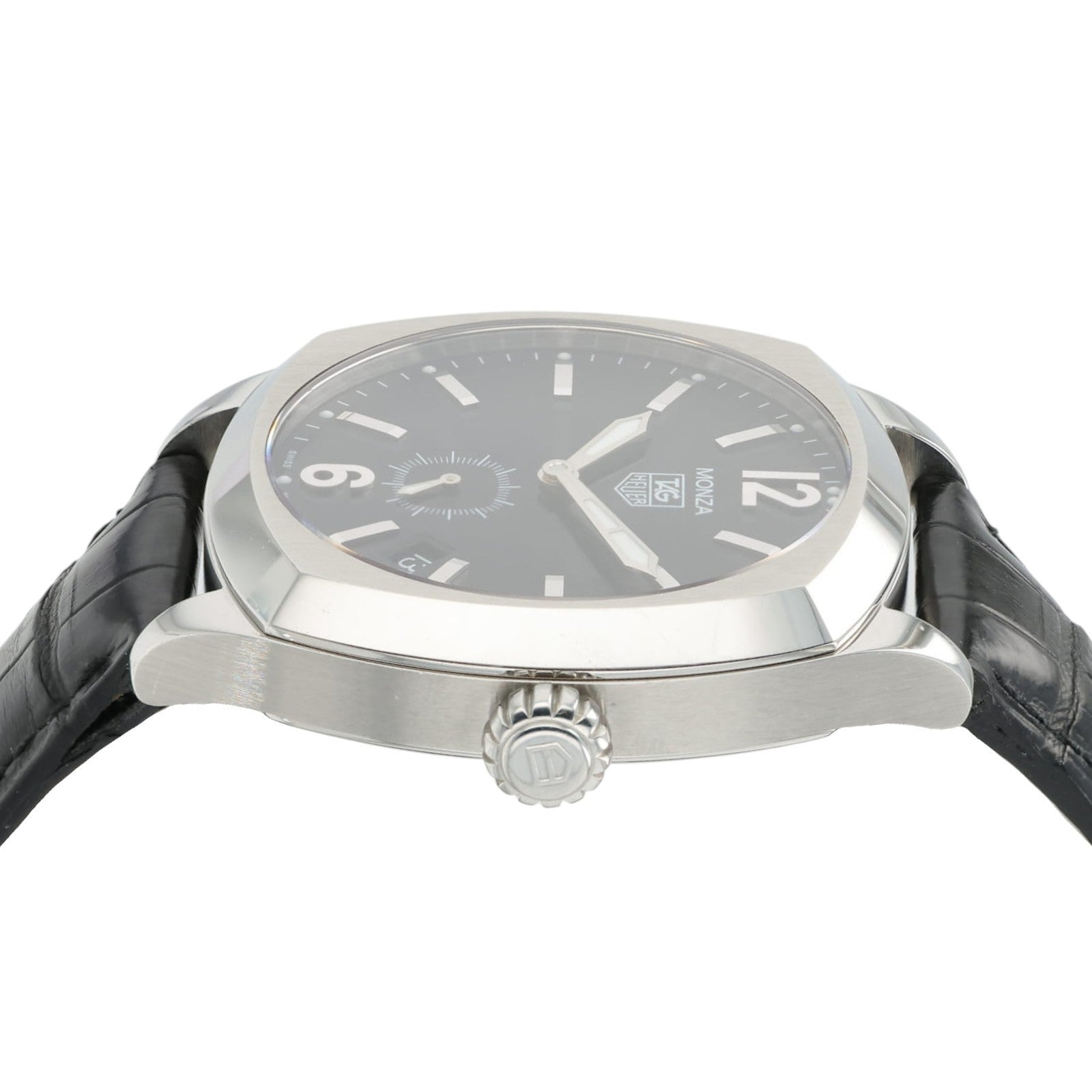 Tag Heuer Monza Black Dial Stainless Steel 38mm Automatic Mens Watch WR2110