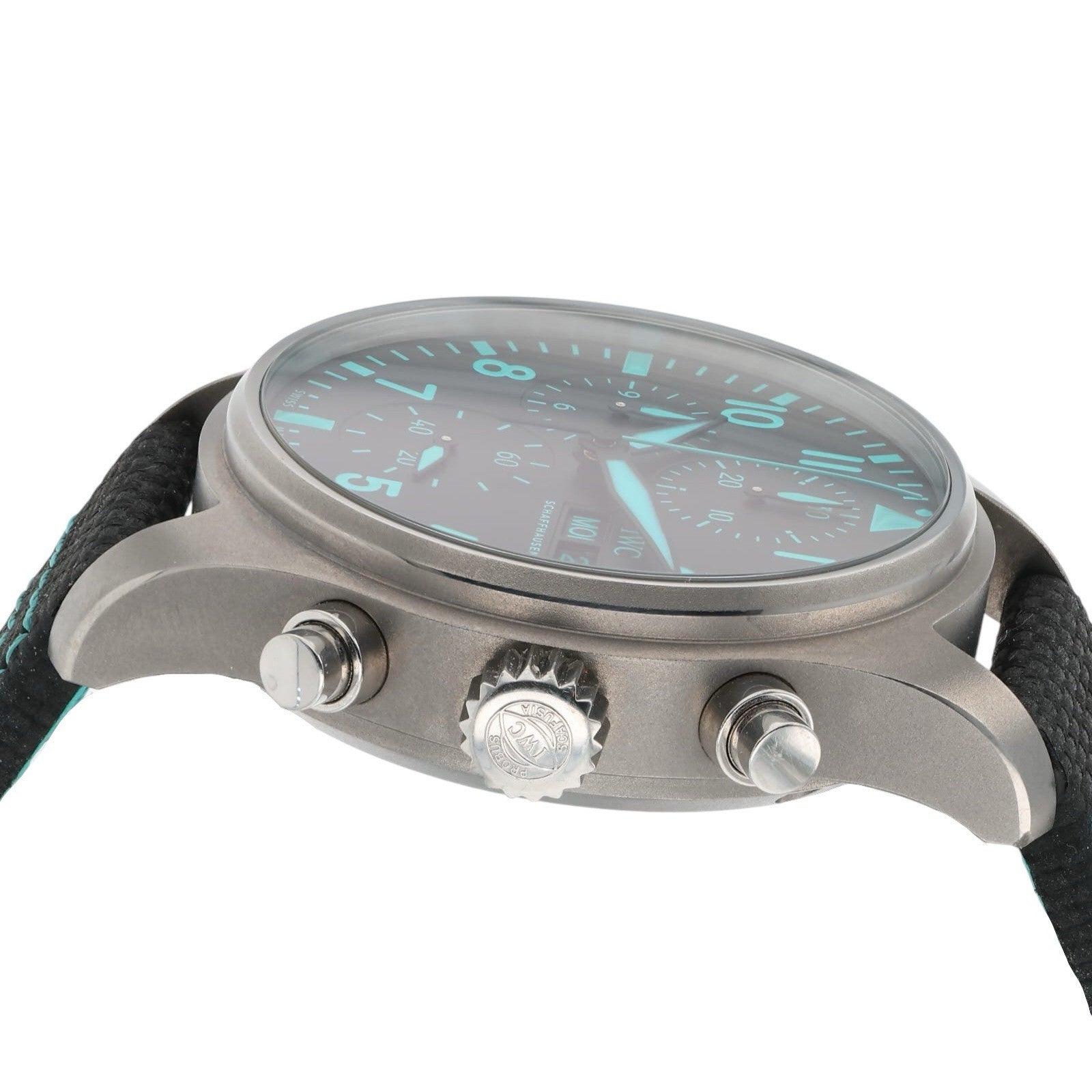 IWC Petronas Pilot Chronograph Titanium Black Dial 41mm Auto Mens Watch IW388108