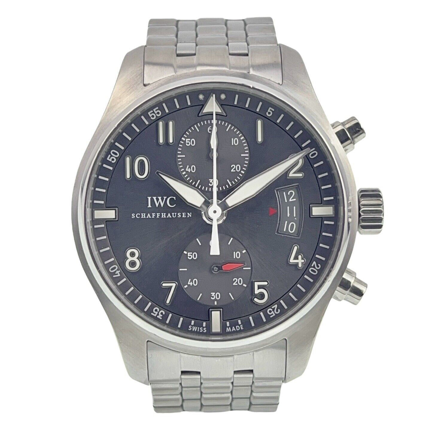 IWC Pilot Spitfire Stainless Steel Grey Dial 43mm Automatic Men’s Watch IW387804