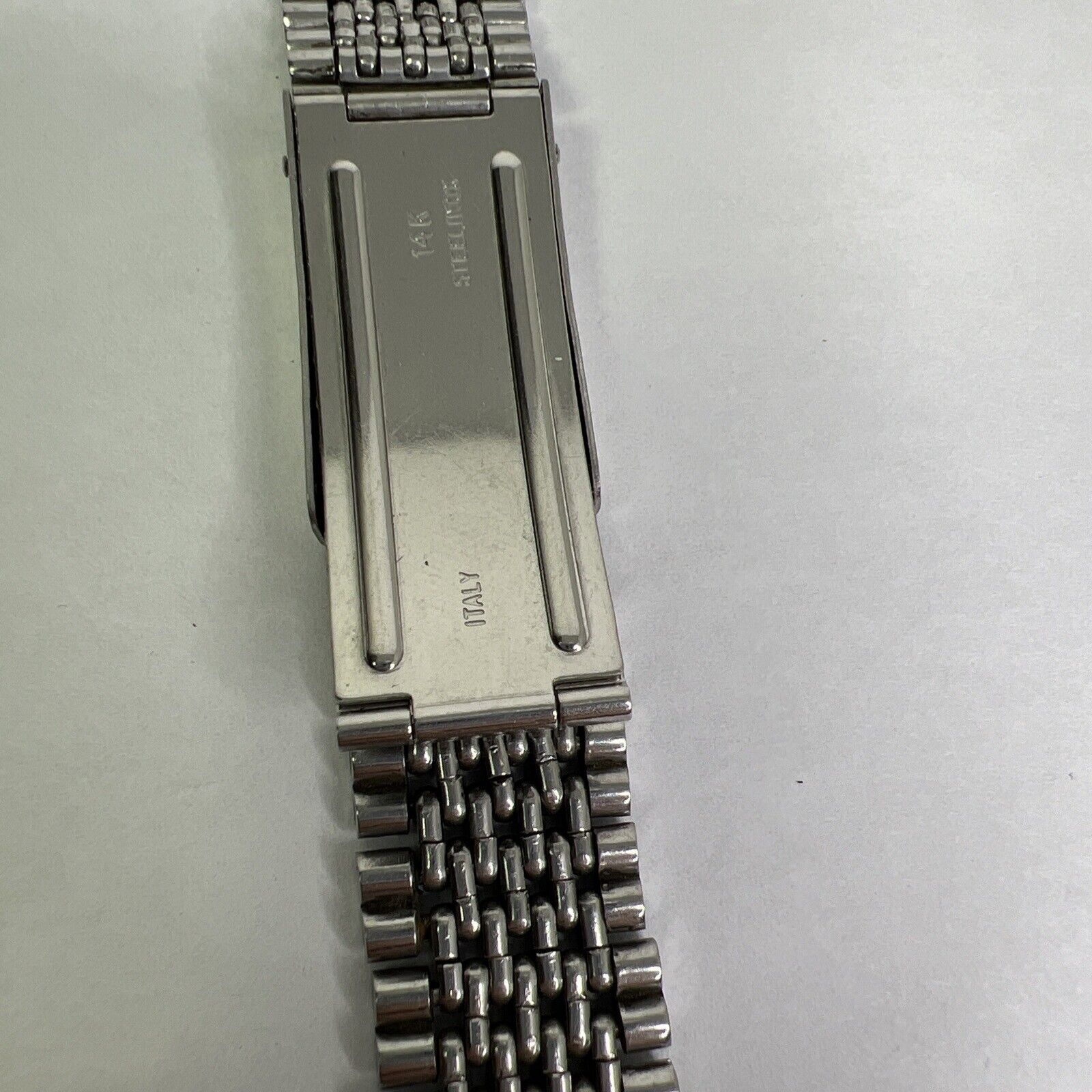 HEUER Gay Freres Beads of Rice 14K Steelinox Bracelet w/ 20mm HLF End Links