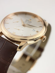 Omega De Ville 18k Rose Gold Silver Dial 39.5mm Auto Watch 424.53.40.21.02.001