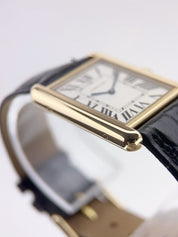 Cartier Tank Solo 18k Yellow Gold Silver Dial Quartz Movement Men’s Watch 2742