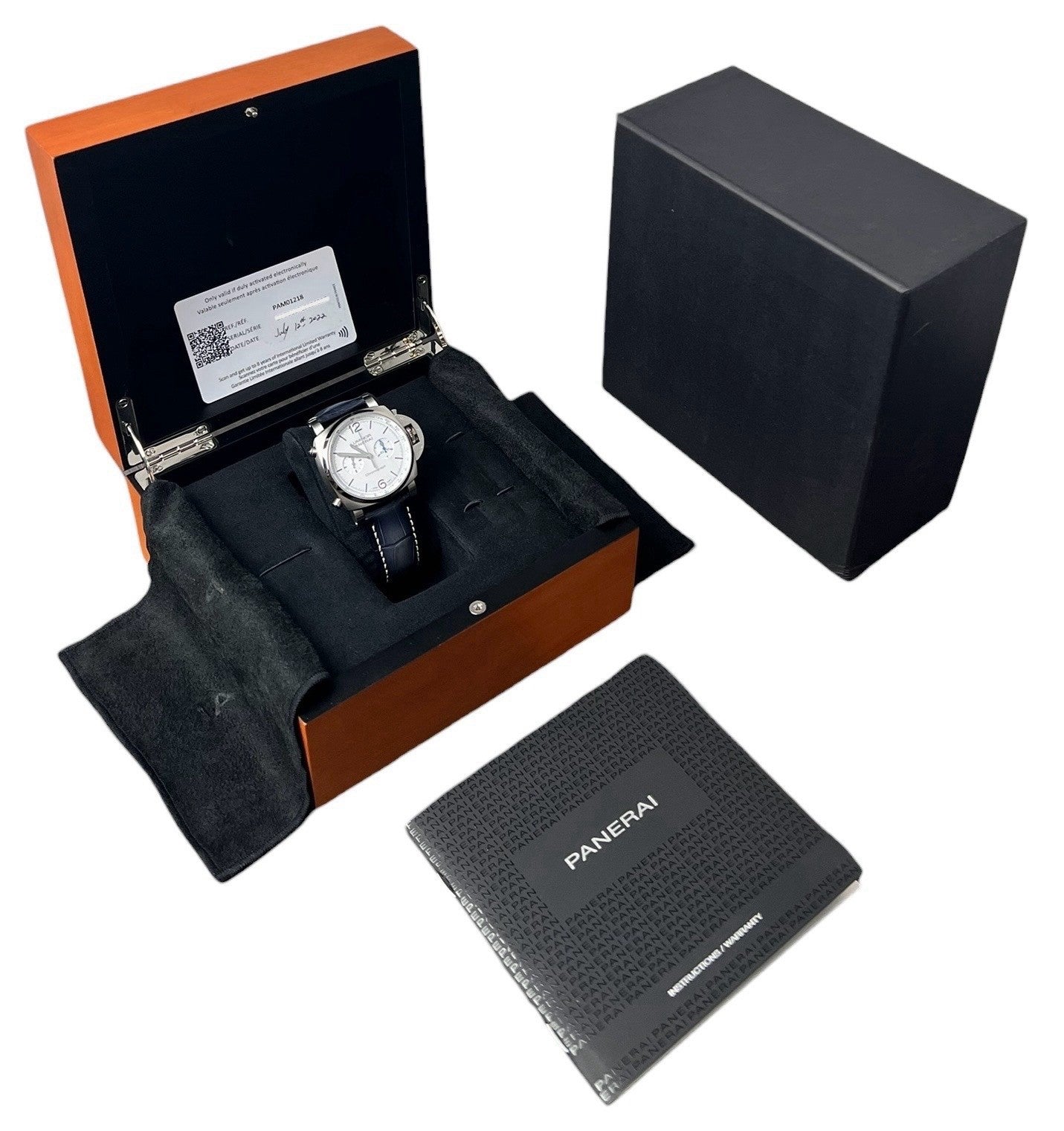 Panerai Luminor Chrono Stainless Steel White Dial 44mm Automatic Mens PAM01218