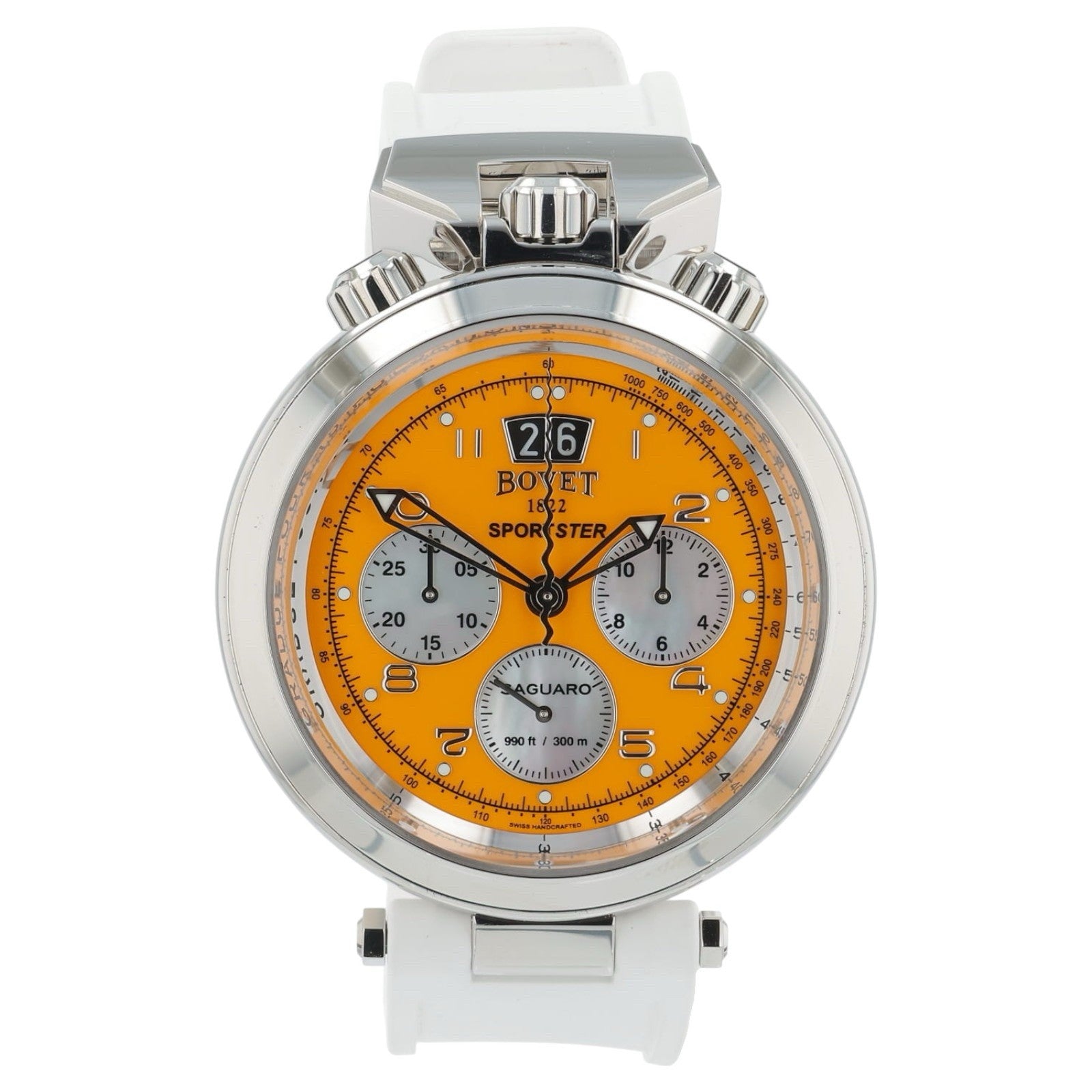 NEW 2025 Bovet Sportster Saguaro Steel Orange Dial 46mm Automatic Mens SP0475