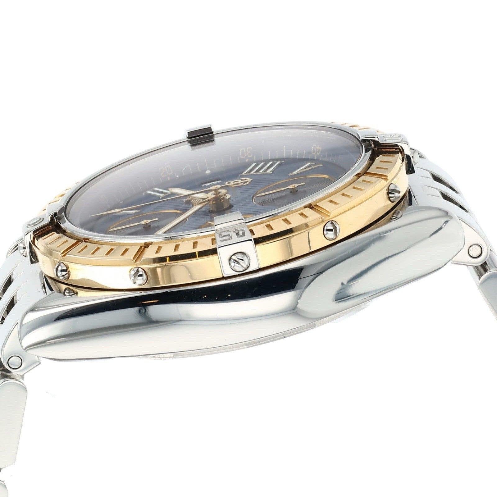 Breitling Crosswind Gold & Steel Blue Dial 43mm Automatic Mens Watch D13355